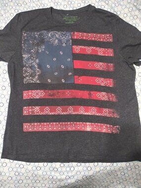 American Eagle American flag USA bandana gray July 4
